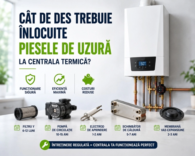 Cât de des trebuie înlocuite piesele de uzură la centrala termică?