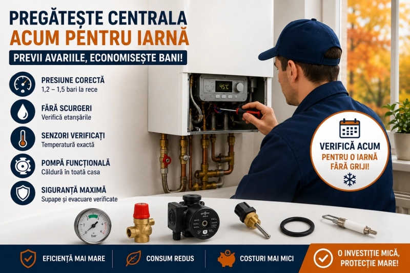 Cum pregătești centrala termică pentru sezonul rece? Checklist complet